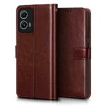 Shock Proof Flip Cover Back Case for Motorola Moto G34 5G | Magnetic Wallet Leather Case with Stand - Image 4