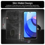 Shock Proof Flip Cover Back Case for Motorola Moto E30 | Magnetic Wallet Leather Case with Stand - Image 3