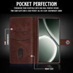 Shock Proof Flip Cover Back Case for Realme Gt 6T 5G | Magnetic Wallet Leather Case with Stand - Image 6