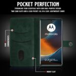 Shock Proof Flip Cover Back Case for Motorola Moto Edge 50 Fusion 5G | Magnetic Wallet Leather Case with Stand - Image 6