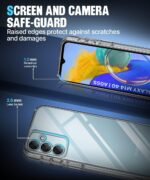 Ultra-Hybrid Clear Back Case Cover Designed for Samsung Galaxy A05S 5G | Galaxy M14 4G | Sleek Hard Back | Cushion Edge Technology Shockproof Drop & Camera Protection Bump Transparent - Image 8