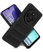 Ultimate Silicone Back Cover Case for Redmi A4 5G | Poco C75 5G | 14C 5G | Poco M7 | Heat Dissipation Thin Soft TPU | 360? Camera Protection | Breathable Cooling Holes ? Pitch Black - Image 2