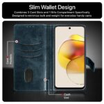 Shock Proof Flip Cover Back Case for Motorola Moto G73 5G | Magnetic Wallet Leather Case with Stand - Image 4