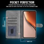 Shock Proof Flip Cover Back Case for Realme P3 5G | Magnetic Wallet Leather Case with Stand - Image 3