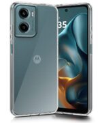 Transparent Back Cover Case for Compatible with Motorola Moto G05 | Raised Bumps for Full Device & Camera Protection Shockproof TPU Silicone Back Case Mobile Cover Transparent