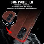 Shock Proof Flip Cover Back Case for Oppo F23 5G | Magnetic Wallet Leather Case with Stand - Image 6