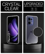 Transparent Back Cover Case for Oppo Reno 13 5G | Raised Bumps for Full Device & Camera Protection Shockproof TPU Silicone Back Case Mobile Cover Transparent - Image 4