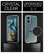 Transparent Back Cover Case for Compatible with Motorola Moto G05 | Raised Bumps for Full Device & Camera Protection Shockproof TPU Silicone Back Case Mobile Cover Transparent - Image 3