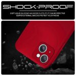Back Cover for Apple iPhone 14 Plus | Ultra Slim Soft Rubberised Case | Inner Velvet Fabric Lining | Matte Silicone Flexible Mobile Case | Camera Protection - Crimson Red - Image 6