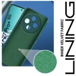 Back Cover for Oppo F27 Pro Plus 5G | Ultra Slim Soft Rubberised Case | Inner Velvet Fabric Lining | Matte Silicone Flexible Mobile Case | Camera Protection - Green - Image 4