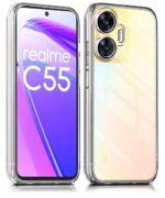kelpuj Crystal Clear Transparent Back Case Cover for Realme C55 | Realme Narzo N55 Full Device & Camera Protection Shockproof TPU Silicone Back Cover Case Transparent - Image 2