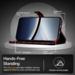 Shock Proof Flip Cover Back Case for Poco F7 5G | Magnetic Wallet Leather Case with Stand - Image 8