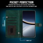 Shock Proof Flip Cover Back Case for Poco F7 | Magnetic Wallet Leather Case with Stand - Image 3
