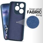 kelpuj Back Cover for Itel S23 Plus | Ultra Slim Soft Rubberised Case | Inner Velvet Fabric Lining | Matte Silicone Flexible Mobile Case | Camera Protection - Blue - Image 2