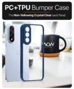 Shockproof Hybrid Back Cover for 1+ OnePlus Nord 5 | Hard Slim fit Back Case | PC & TPU | Clear Transparent Case Blue - Image 5