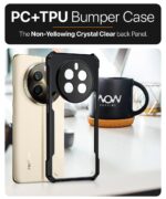 Thermoplastic Polyurethane Shock Proof Clear Protective Back Case for Realme 12Pro 5G|Realme 12Pro Plus 5G|P1Pro 5G-360 CameraProtection|Transparent Hybrid Backcase for MobileCover-Black - Image 5