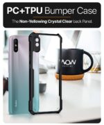 Shock Proof Clear Back Case Mobile Cover for Redmi 9A | 9i | 9A Sport (Hard | Hybrid PC + TPU | Full Armour Device & Camera Protection | Black) - Image 4