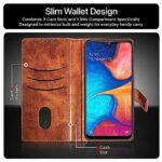 Shock Proof Flip Cover Back Case for Samsung Galaxy A20 | Magnetic Wallet Leather Case with Stand - Image 5