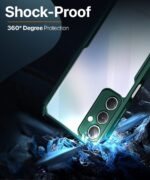 TPU+PC Shock Proof Clear Protective Back Case for Samsung Galaxy M54 | F54 5G - Airedge Technology | 360 Degree Camera Protection | Transparent Hybrid Back Case Mobile Cover - Green - Image 3