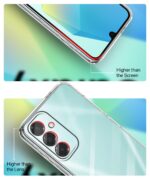 Transparent Back Cover Case Compatible with Samsung Galaxy A16 5G Shockproof Flexible TPU Silicone Mobile Cover with Raised Bumps for Full Body & Camera Protection Clear/Transparent - Image 6