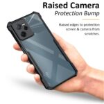 Shock Proof Clear Protective Back Case for Realme C35 - AirEDGE Technology | 360 Degree Camera Protection | Transparent Hybrid Back Case Mobile Cover - Black - Image 4