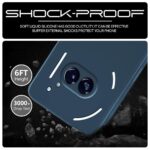kelpuj Back Cover for Nothing Phone 2a | Nothing Phone 2a Plus | Ultra Slim Soft Rubberised Case | Inner Velvet Fabric Lining | Matte Silicone Flexible Mobile Case | Camera Protection - Blue - Image 6