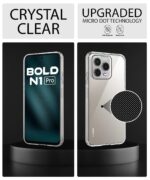 Transparent Back Cover Case for Lava Bold N1 Pro | Raised Bumps for Full Device & Camera Protection Shockproof TPU Silicone Back Case Mobile Cover Transparent - Image 3