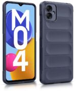 Ultimate Silicon Back Cover Case for Samsung Galaxy M04 4G | Military Grade Drop Protection Shockproof Bumper | Anti-Slip Grip | Scratch Proof Micro-Fibre Cloth Inside (Deep Blue) - Image 2