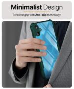 Shock Proof Clear Protective Back Case for Samsung Galaxy M06 5G | Galaxy F06 5G - AirEDGE Technology | 360 Degree Camera Protection | Transparent Hybrid Back Case Mobile Cover - Green - Image 6