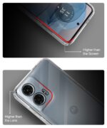 kelpuj Crystal Clear Transparent Back Case Cover for Motorola Moto G24 Power 5G | Full Device & Camera Protection Shockproof TPU Silicone Back Cover Case Transparent - Image 8