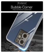 Transparent Back Cover Case Compatible with HMD Crest 5G Shockproof TPU Silicone Mobile Cover with Raised Bumps for Full Body & Camera Protection Clear/Transparent - Image 5