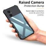 Shock Proof Clear Protective Back Case for Poco M4 5G - AirEDGE Technology | 360 Degree Camera Protection | Transparent Hybrid Back Case Mobile Cover - Black - Image 4