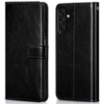 Shock Proof Flip Cover Back Case for Samsung Galaxy M14 5G | Magnetic Wallet Leather Case with Stand - Image 4