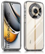 Crystal Clear Transparent Back Case Cover for Realme Narzo 60 PRO | 11 PRO | 11 PRO Plus 5G | Full Device & Camera Protection Shockproof TPU Silicone Back Cover Case Transparent - Image 2