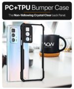 Shock Proof Clear Back Case Mobile Cover for Motorola Moto Edge 20 Pro (Hard | Hybrid PC + TPU | Full Armour Device & Camera Protection | Black) - Image 4