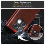 Shock Proof Flip Cover Back Case for Infinix Gt 20 Pro | Magnetic Wallet Leather Case with Stand - Image 5