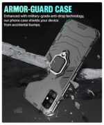 Shock Proof Back Case Mobile Cover for Samsung Galaxy A51 (Armor | Hybrid PC + TPU | Full Protection with Ring Holder Kickstand | Carbon Black) - Image 4