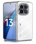 Crystal Clear Transparent Back Case Cover for Compatible with iQOO 13 5G | Full Device & Camera Protection Shockproof TPU | Flexible Silicone Back Cover Case Transparent