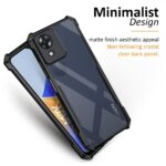 Shock Proof Clear Back Case Mobile Cover for Oppo A17K (Hard | Hybrid PC + TPU | Full Armour Device & Camera Protection | Black) - Image 5