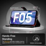 Shock Proof Flip Cover Back Case for Samsung Galaxy F05 | Magnetic Wallet Leather Case with Stand - Image 8