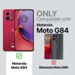 Shock Proof Flip Cover Back Case for Motorola Moto G84 5G | Magnetic Wallet Leather Case with Stand - Image 2