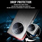 Shock Proof Flip Cover Back Case for Iqoo Z10 5G | Magnetic Wallet Leather Case with Stand - Image 4