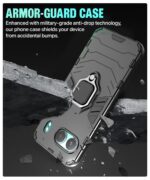 Shock Proof Back Case Mobile Cover for 1+ OnePlus Nord 4 5G | Back Cover Case (Tough Armor | Hybrid PC + TPU | Ring Holder & in-Built Kickstand | Black) - Image 8