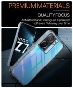 kelpuj Crystal Clear Transparent Back Case for Compatible with iQOO Z7 5G / Z7s 5G | Shockproof TPU Silicone Cover | Full Body & Camera Protection Transparent - Image 6