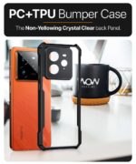 kelpuj Shock Proof Clear Protective Back Case for Realme GT 7 Pro 5G - AirEDGE Technology | 360 Degree Camera Protection | Transparent Hybrid Back Case Mobile Cover - Black - Image 8