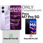 Shock Proof Clear Protective Back Case for Poco M7 Pro 5G - AirEDGE Technology | 360 Degree Camera Protection | Transparent Hybrid Back Case Mobile Cover - Black - Image 2