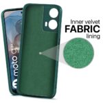 Back Cover for Motorola Moto G24 Power 5G | Ultra Slim Soft Rubberised Case | Inner Velvet Fabric Lining | Matte Silicone Flexible Mobile Case | Camera Protection - Green - Image 2