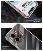 Crystal Clear Transparent Back Cover Case Compatible with Tecno Pova 6 Neo 5G Shockproof Flexible TPU Silicone Case with Full Body & Camera Protection Transparent - Image 5