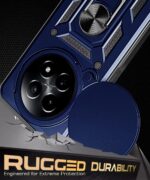 Tough Armor Bumper Mobile Back Case for Realme 13 5G | Realme 12 5G | 12X 5G | Narzo 70x 5G | C65 5G | N65 | Sliding Camera Shield Cover | Hybrid PC + TPU | Ring Holder with Stand ? Blue - Image 6