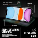 Shock Proof Flip Cover Back Case for Iphone 11 | Magnetic Wallet Leather Case with Stand - Image 5